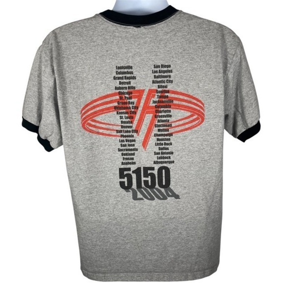 Van Halen Vintage Men's Sz L 5150 Concert Tour T-Shirt From 2004 Y2k Ringer-1725 - Picture 2 of 5